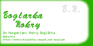 boglarka mokry business card