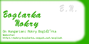 boglarka mokry business card